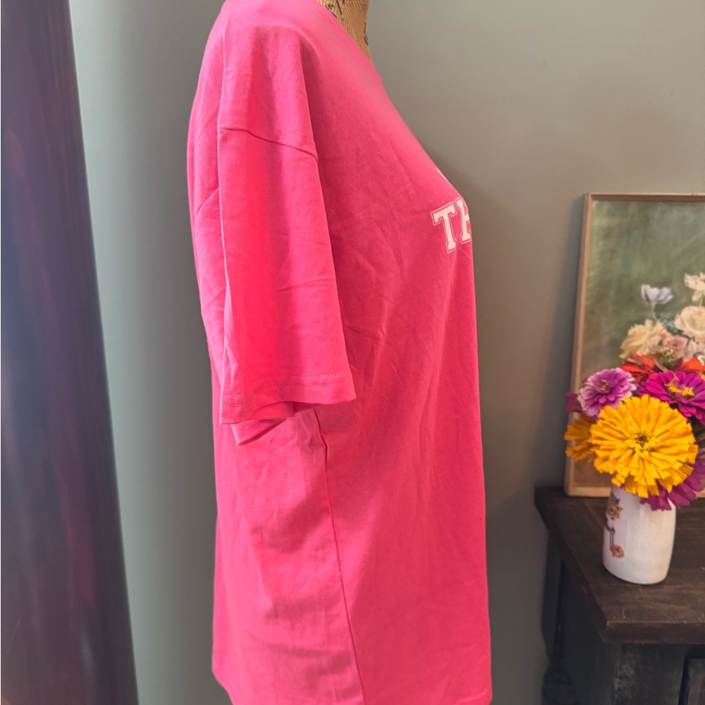 Pink t-shirt that reads "Maybe I am the drama." Size L. NWOT - Picture 7 of 9